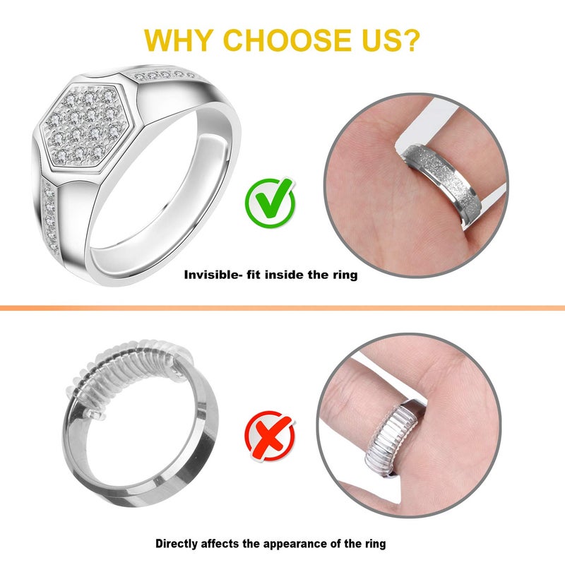 Feramox Ring Size Adjuster for Loose Rings 48 PCS Invisible Ring Spacer Sizer Adjuster Fit Wide Rings - Image 5